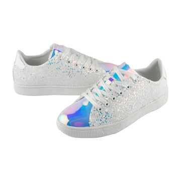 Women's Glitter Sneaker  White